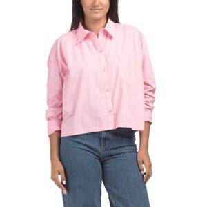 POINT Light Pink Poplin Button Down Shirt